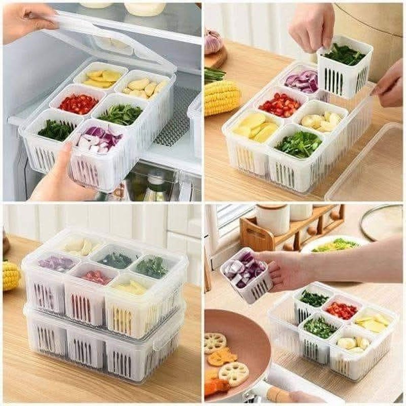 Refrigerator Storage Box 6 Grid