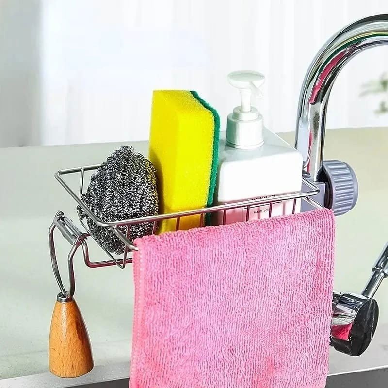 Stainless Steel Faucet Rack Kitchen Sink Organizer Holder-1Pcs