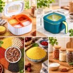 4 Grid Airtight Seasoning Storage Box