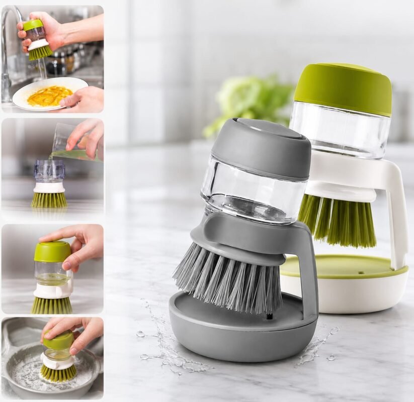 WhatsApp Image 2026-07-11 at 12.57.14 PM Premium Liquid Soap Dispenser Dish Washing Brush - Image 1