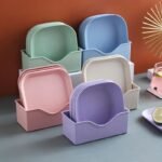 10Pcs Modern Simple Dinner Plates with Stand - Image 2