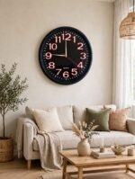 Premium Radium Wall Clock - Black - Image 3